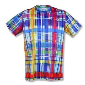NEW INKNBURN men's rainbow tech shirt in multi